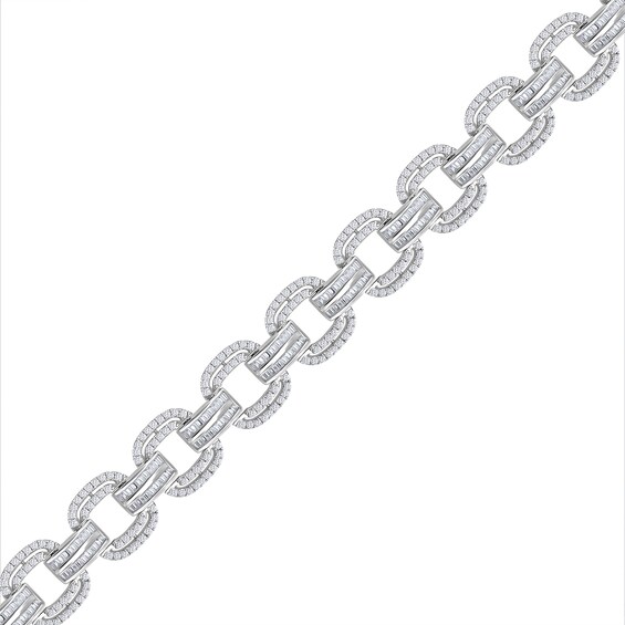 5 CT. T.w. Diamond Open Link Bracelet in 10K White Gold