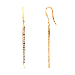3/8 CT. T.W. Diamond Elongated Spike Drop Earrings in 10K Gold