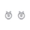 Thumbnail Image 2 of 1/5 CT. T.W. Diamond Wreath with Bow Stud Earrings in Sterling Silver