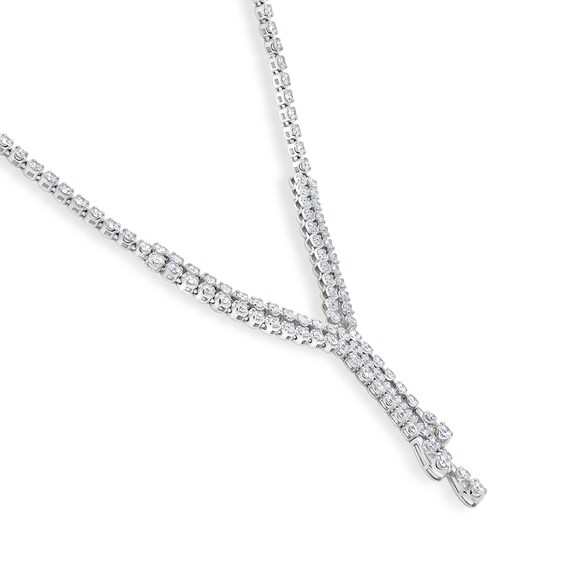 2-3/4 CT. T.w. Diamond Double Strand Chandelier Y-Necklace in 14K White Gold - 16"