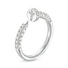 Thumbnail Image 2 of 3/4 CT. T.W. Diamond Nail Wrap Ring in Sterling Silver