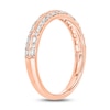 Thumbnail Image 2 of 1/5 CT. T.W. Baguette Diamond Double Row Vintage-Style Band in 10K Rose Gold