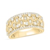 Thumbnail Image 1 of 3/4 CT. T.W. Diamond Edge Hexagon Pattern Band in 10K Gold