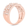Thumbnail Image 2 of 3/4 CT. T.W. Diamond Edge Hexagon Pattern Band in 10K Rose Gold