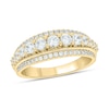 Thumbnail Image 1 of 1 CT. T.W. Diamond Edge Graduating Center Row Band in 10K Gold