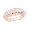 Thumbnail Image 1 of 1 CT. T.W. Diamond Edge Graduating Center Row Band in 10K Rose Gold