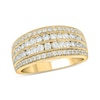 Thumbnail Image 1 of 1 CT. T.W. Diamond Multi-Row Vintage-Style Band in 10K Gold