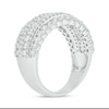 Thumbnail Image 2 of 1-1/2 CT. T.W. Diamond Scallop Multi-Row Vintage-Style Band in 10K White Gold