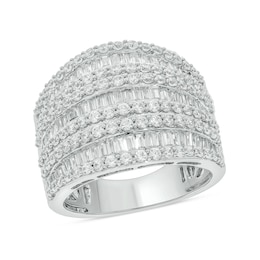 1-7/8 CT. T.W. Baguette Diamond Colosseum Multi-Row Band in 10K White Gold