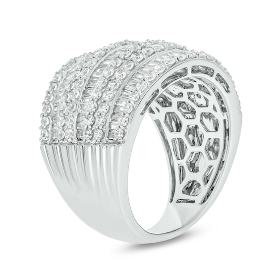 1-7/8 CT. T.w. Baguette Diamond Colosseum Multi-Row Band in 10K White Gold