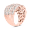 Thumbnail Image 2 of 1-7/8 CT. T.W. Baguette Diamond Colosseum Multi-Row Band in 10K Rose Gold