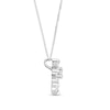 Thumbnail Image 3 of 1/10 CT. T.W. Diamond Dainty Cross Pendant in 10K White Gold