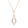 Thumbnail Image 1 of 1/4 CT. T.W. Diamond Inverted Kite Outline Pendant in 10K Gold