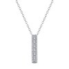 Thumbnail Image 1 of 3/8 CT. T.W. Baguette Diamond Edge Vertical Bar Pendant in 10K White Gold