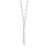 Thumbnail Image 3 of 3/8 CT. T.W. Baguette Diamond Edge Vertical Bar Pendant in 10K White Gold