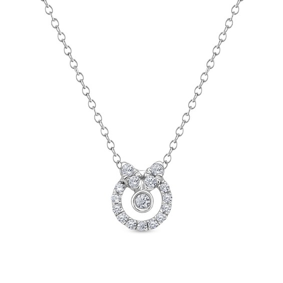 1/4 CT. T.w. Diamond Wreath with Bow Pendant in Sterling Silver