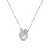 Thumbnail Image 2 of 1/4 CT. T.W. Diamond Wreath with Bow Pendant in Sterling Silver