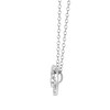 Thumbnail Image 3 of 1/4 CT. T.W. Diamond Wreath with Bow Pendant in Sterling Silver
