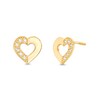 Thumbnail Image 0 of Child's Cubic Zirconia Half Heart Stud Earrings in 14K Gold