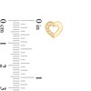 Thumbnail Image 1 of Child's Cubic Zirconia Half Heart Stud Earrings in 14K Gold