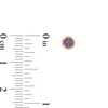 Thumbnail Image 2 of Child's Purple Cubic Zirconia Beaded Frame Stud Earrings in 14K Gold