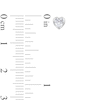 Thumbnail Image 1 of Child's Cubic Zirconia Diamond-Cut Frame Heart Stud Earrings in 14K White Gold