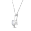 Thumbnail Image 2 of 1/10 CT. T.W. Multi-Diamond Bypass Double Bar Pendant in 10K White Gold