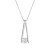 Thumbnail Image 1 of 1/10 CT. Diamond Solitaire Inverted "V" Pendant in 10K White Gold
