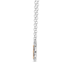 Thumbnail Image 2 of 1/4 CT. T.W. Diamond Frame "LOVE" Necklace in Sterling Silver and 14K Gold Plate