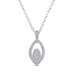 5/8 CT. T.W. Marquise Diamond Nesting Pendant in 10K White Gold