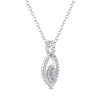 Thumbnail Image 2 of 5/8 CT. T.W. Marquise Diamond Nesting Pendant in 10K White Gold