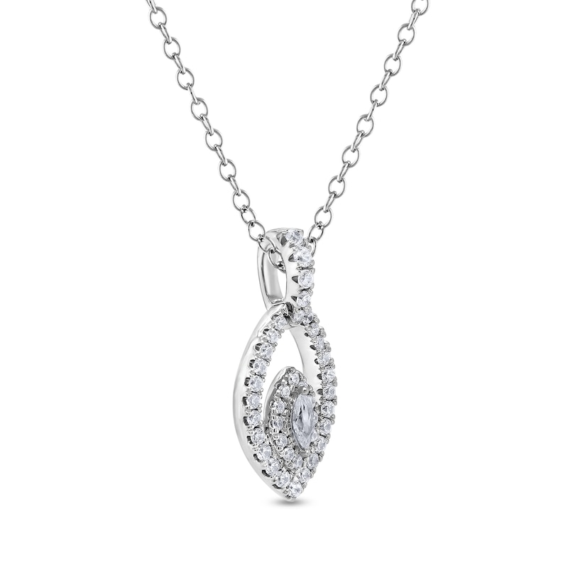 Main Image 2 of 5/8 CT. T.W. Marquise Diamond Nesting Pendant in 10K White Gold
