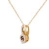 Thumbnail Image 2 of 1/4 CT. T.W. Diamond Frame Split Bail Pendant in 10K Gold