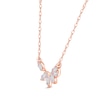 Thumbnail Image 2 of 1/4 CT. T.W. Marquise Multi-Diamond Petals Necklace in 10K Rose Gold