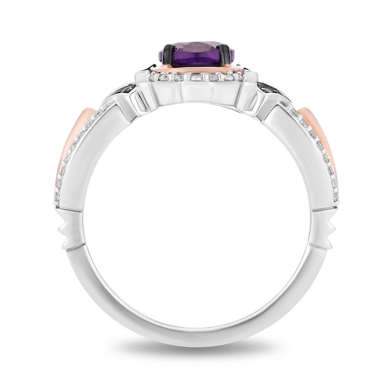 Collector's Edition Enchanted Disney The Little Mermaid Multi-Gemstone and Diamond Ariel Ring in Sterling Silver