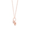 Thumbnail Image 2 of 1/6 CT. T.W. Diamond Dog Bone Pendant in Sterling Silver with 14K Rose Gold Plate