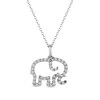 Thumbnail Image 1 of 1/10 CT. T.W. Diamond Elephant Silhouette Pendant in Sterling Silver