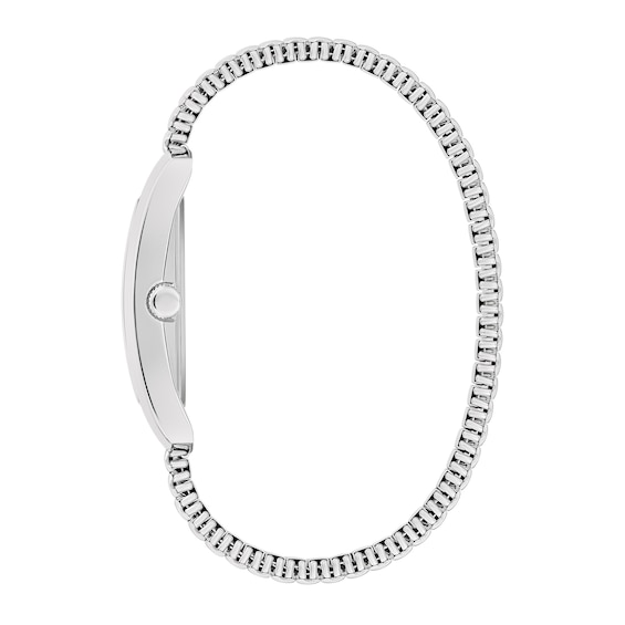 Men's Caravelle by Bulova Silver-Tone Expansion Watch with Rectangular Dial (Model: 43A157)