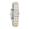 Thumbnail Image 3 of Ladies' Caravelle by Bulova Crystal Accent Two-Tone Watch with Rectangular Dial (Model: 45L191)