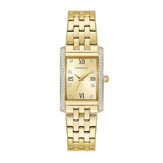 Ladies' Caravelle by Bulova Crystal Accent Gold-Tone Watch with ...