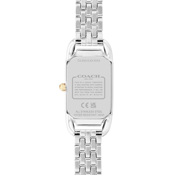 Ladies' Coach Cadie Two-Tone Watch with Rectangular White Dial (Model: 14504172)