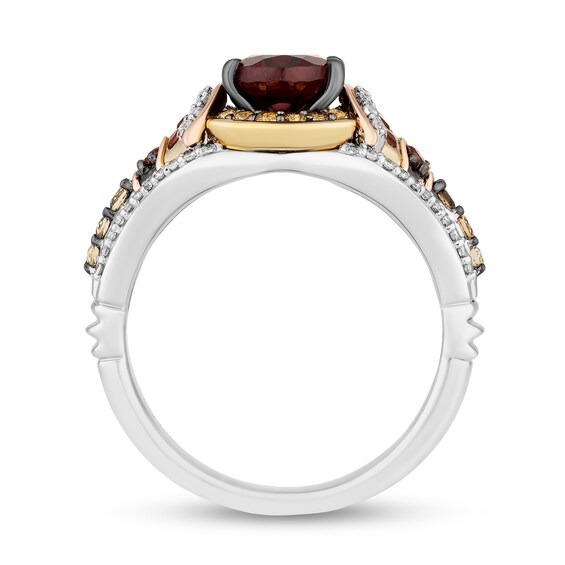 Collector's Edition Enchanted Disney The Little Mermaid Multi-Gemstone and Diamond Indira Ring in Sterling Silver