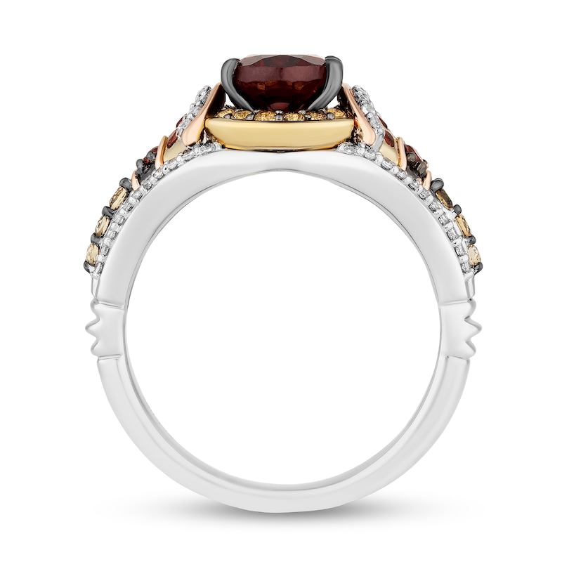 Main Image 3 of Collector's Edition Enchanted Disney The Little Mermaid Multi-Gemstone and Diamond Indira Ring in Sterling Silver