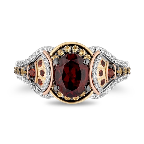 Collector's Edition Enchanted Disney The Little Mermaid Multi-Gemstone and Diamond Indira Ring in Sterling Silver