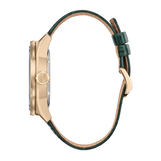 Men's Citizen Eco-DriveÂ® Â©Marvel Loki Green Strap Rose IP Watch with Green Dial (Model: Aw1363-06W)