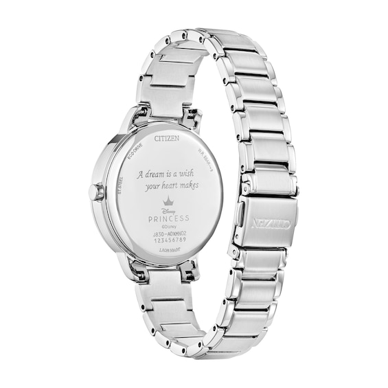 Ladies' Citizen Eco-DriveÂ® Disney Cinderella Crystal Accent Watch and Pin Box Set (Model: Fe7041-51W)