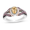 Thumbnail Image 1 of Collector's Edition Enchanted Disney The Little Mermaid Multi-Gemstone and Diamond Mala Ring in Sterling Silver