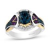 Thumbnail Image 1 of Collector's Edition Enchanted Disney The Little Mermaid Multi-Gemstone and Diamond Tamika Ring in Sterling Silver