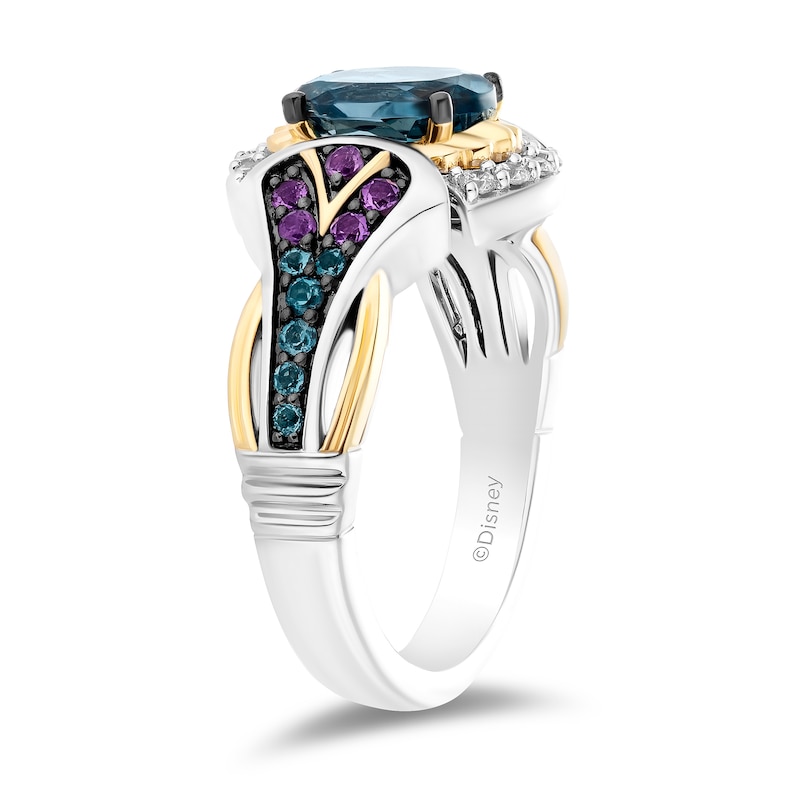 Main Image 2 of Collector's Edition Enchanted Disney The Little Mermaid Multi-Gemstone and Diamond Tamika Ring in Sterling Silver