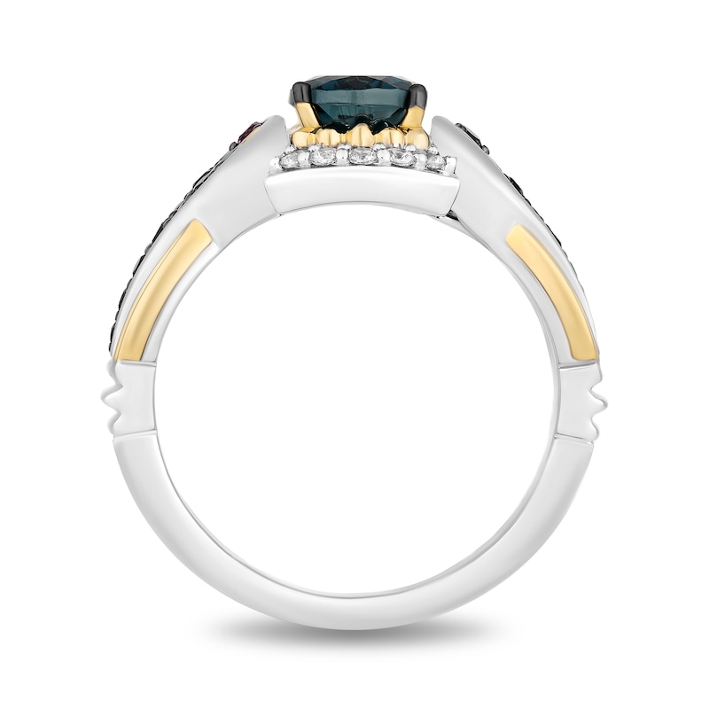 Main Image 3 of Collector's Edition Enchanted Disney The Little Mermaid Multi-Gemstone and Diamond Tamika Ring in Sterling Silver